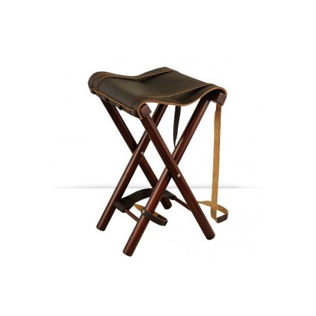 BANQUETA DE MADERA Y PIEL